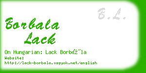 borbala lack business card